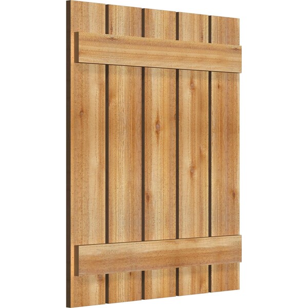 Spaced Board-n-Batten Shutters, Rough Sawn Western Red Cedar, 28 7/8W X 34H